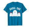 Ghoul Dad, Halloween Daddy Ghost Father of Two Ghost Girls T-Shirt - Sapphire Blue