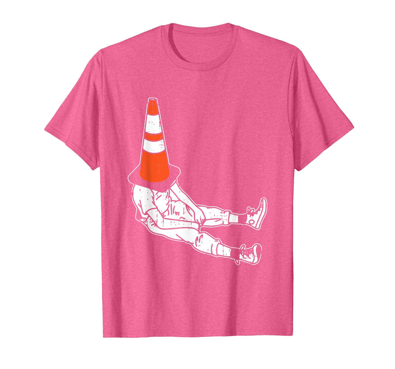 Halloween Shirts Traffic Cone Men Women Kids Traffic Cone Halloween Costume Funny Lazy Men Women Kids T-Shirt - Pink Heather