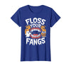 Spooky Dental Office Halloween Dental Crew Ghost Floss Your Fangs Dental Halloween Shirt Dentist Halloween T-Shirt - Royal