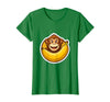 Mademark Monkey Eating Oversized Banana Slice Graphic T-Shirt - Women - Kelly Green