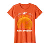 Basenji Dog Witch Halloween Gifts My Basenji Rides Shotgun Basenji Dog Halloween T-Shirt - Orange