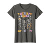 Speech Occupational Physical Therapy Halloween Therapy Squad SLP OT PT Halloween Speech Physical Skeleton T-Shirt - Asphalt