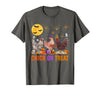 Autumn Pumpkin Chicken Halloween Chicken Farm Fall Halloween Chicken Pumpkin Chick Or Treat Spooky T-Shirt - Asphalt Grey