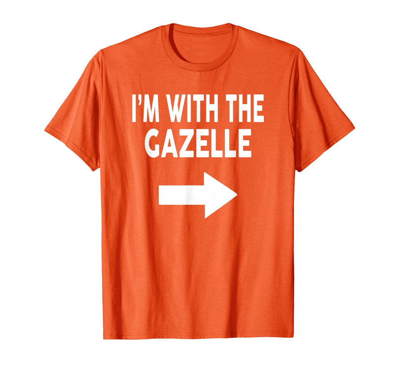 ShirtZilla I'm with The Gazelle Halloween Gazelle T-Shirt - Orange