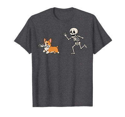Halloween Corgi Welsh Corgi Spooky Funny Costume Corgi Skeleton Hand Halloween T-Shirt