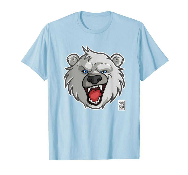 Bobo Bear Bobo Likes to Growl - Polar Bear T-Shirt - Baby Blue