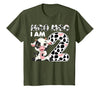 Cow 2nd Birthday Gifts Co. Cow Moo Moo I'm Two - 2 Years Old Cow Lover 2nd Birthday T-Shirt - Olive Green