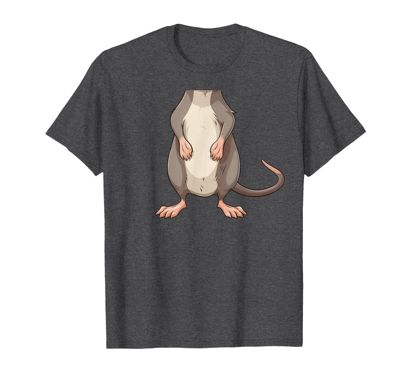 Mouse Headless Halloween Clothing Co. Funny Mouse Headless Rat Body Last Minute Halloween T-Shirt - Dark Heather Grey