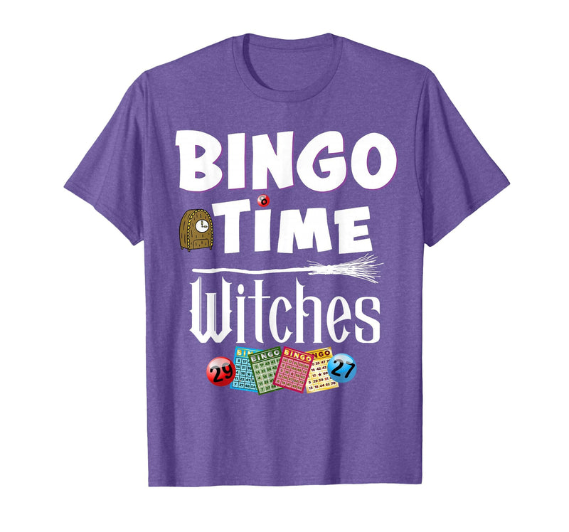 Bingo Time Witches Halloween Bingo Player Novelty Halloween Bingo Time Witches Funny Women Bingo Player T-Shirt - Purple