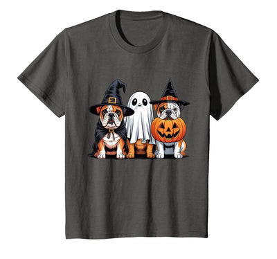 English Bulldog Halloween Funny Dog Lover Pumpkin Witch T-Shirt