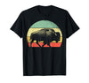 Bison Lover Gifts Wildlife I Bison Natural Reserve Vintage Buffalo Graphic Crew Neck Short Sleeve Regular Fit T-Shirt -