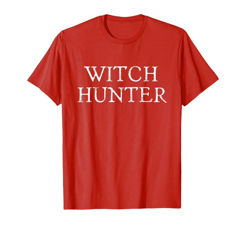 Witch Hunter Halloween Funny Witch Hunter Halloween Costume Easy Lazy T-Shirt - Red