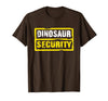 Halloween Dinosaur Security Costume RTees Halloween Adult Costume Dinosaur Security Dad Mom T-Shirt - Brown