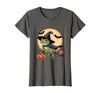 Frog Lover Halloween Party Wear Frog Witch Hat Pumpkin Halloween Costume Men Women Kids T-Shirt - Asphalt Grey