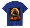 FrightNightFits Werewolf Orange Halloween T-Shirt - Royal Blue