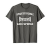 cow apparel Professional gate Opener, Cow Gate Opener T-Shirt - Asphalt Grey