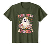 4th Birthday Party Halloween Costume Four Ever Spooky Halloween 4Th Birthday Party Decorations T-Shirt - Olive Green