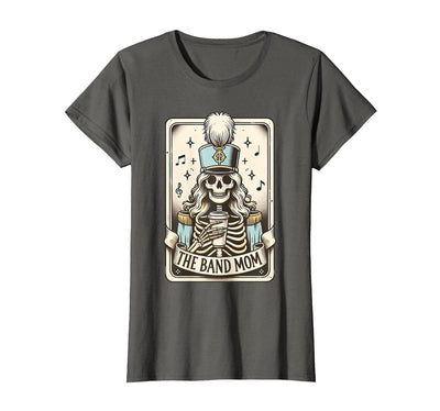 Marching Band Mom Tarot Card Skeleton Halloween Marching Band Mom Tarot Card Skeleton Mom Musical Instrument T-Shirt