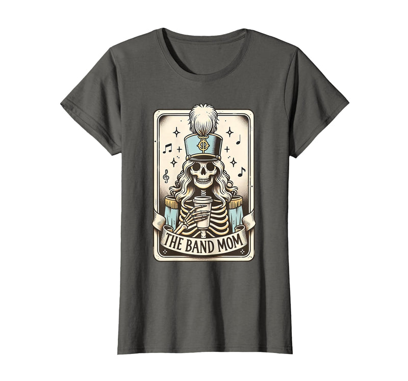 Marching Band Mom Tarot Card Skeleton Halloween Marching Band Mom Tarot Card Skeleton Mom Musical Instrument T-Shirt -