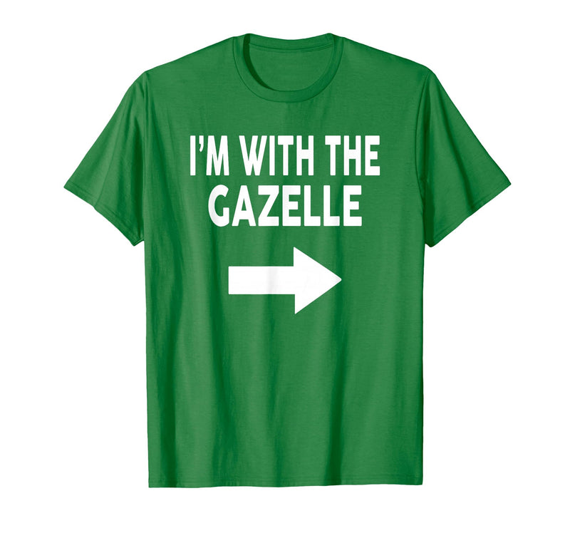 ShirtZilla I'm with The Gazelle Halloween Gazelle T-Shirt - Kelly Green