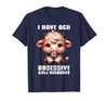 Funny Cow Apparel I Have OCD Obsessive Cow Disorder Cow Lover Farmer T-Shirt - Navy Blue