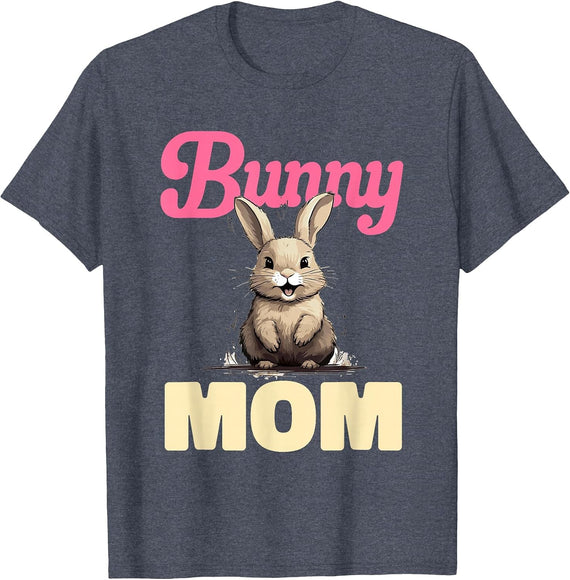 Bunny Rabbit Pet - Bunny Mom T-Shirt - Heather Blue
