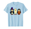 Nerrrdy Penguin Witch Ghost Pumpkin Men Women Kids Funny Halloween T-Shirt - Baby Blue