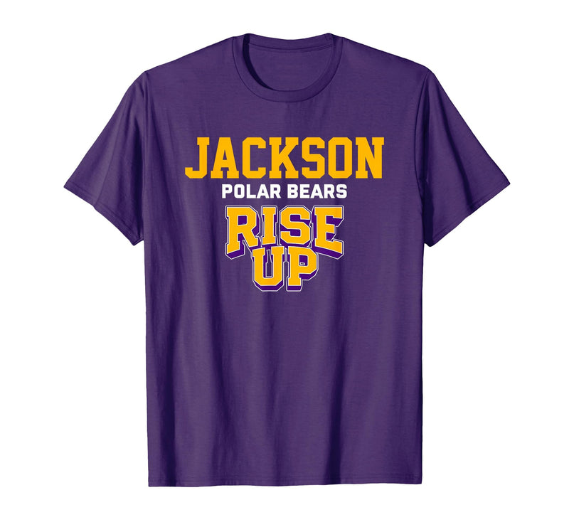 Jackson Polar Bears Official High School Gear Jackson Polar Bears Rise Up HS T-Shirt - Purple