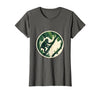 Mademark Monkey Hanging From Jungle Vine Illustration T-Shirt - Women - Asphalt Grey