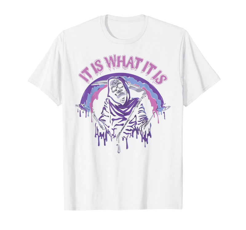 Funny It Is What It Is Tee Shirt It's What It is: Death, Skeleton T-Shirt - White