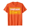 Halloween Dinosaur Security Costume RTees Halloween Adult Costume Dinosaur Security Dad Mom T-Shirt - Orange