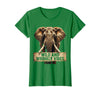 Mademark Wild and Wrinkly Vibes Elephant Graphic Design T-Shirt - Women - Kelly Green