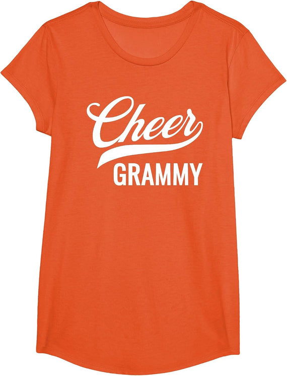 Cheer Grammy Cheerleading Matching Family T-Shirt - Girls Orange