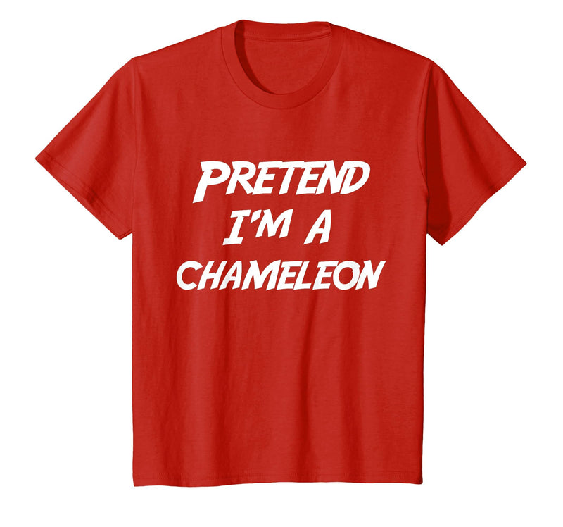 Last Minute Halloween Costume Pretend Tees Pretend I'm A Chameleon Halloween Costume T-Shirt - Red