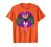 Classic Vintage Pin-Up Sexy Girl by YUX Sexy Succubus Monster Halloween Hand Heart Pin-Up Girl Devil T-Shirt - Orange