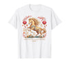 Chinese New Year 1990 Birthday Fortune Prosper Red Festive 2026 Horse Lady Crazy Wild Soul Calm Heart Lunar T-Shirt - White