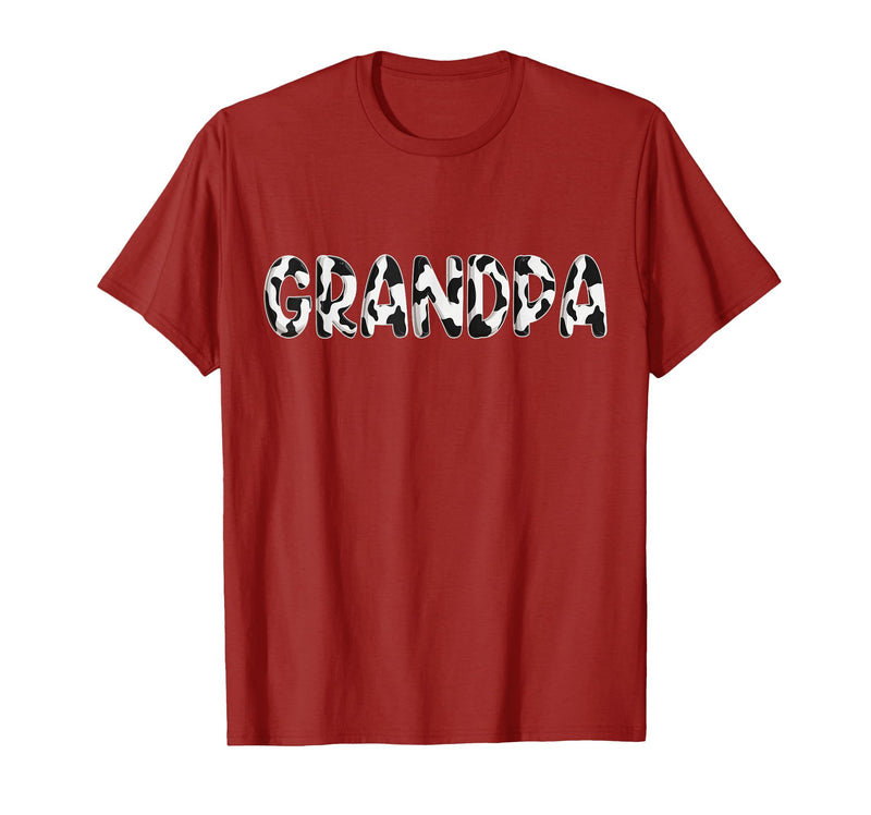 Cow Pattern Print Family Matching Birthday Shirts Cow Grandpa Birthday Family Matching Fathers Day Boy Girl T-Shirt -