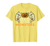 Mens Halloween Shirts For Dad Daddy Papa Men Halloween Dad of Monsters Funny Family Costume Papa Daddy T-Shirt - Lemon Yellow