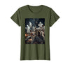 Funny Halloween Animals Selfies Clothing Funny Squirrel Selfie with Ghosts Haunted Forest Halloween T-Shirt - Olive Green
