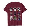 Halloween Cat Apparel Halloween Cat T-Shirt - Spooky Kittens Costume T-Shirt - Burgundy