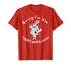 Sorry I'm Late, I Didn't Want to Come White Rabbit Watch T-Shirt in Red