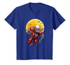 American Football Skeleton Halloween Shirt Football Fan T-Shirt - Royal Blue