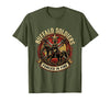 Mademark Buffalo Soldiers Forged in Fire Military Tribute T-Shirt - Olive Green