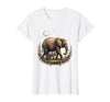 Mademark Elephant Mother and Calf Walking Together T-Shirt - Women - White