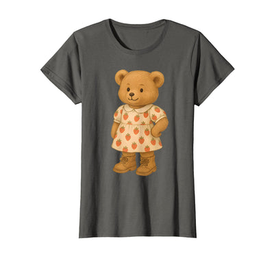 Cottagecore Strawberry Teddy Bear Vintage Nature Forestcore T-Shirt