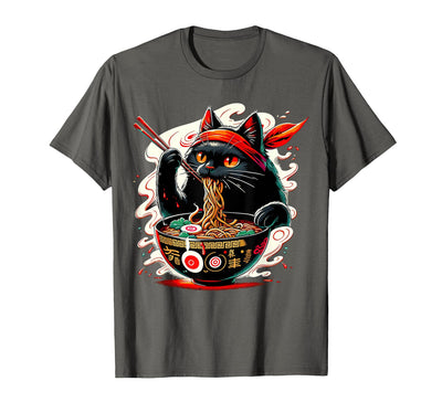 Kawaii Cat Ramen Noodles Cat Ramen Noodle Japanese Kawaii Cat T-Shirt