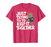 Halloween Tshirt Frankenstein Monster Costume Men Just Trying to Keep It Together Shirt Halloween Frankenstein T-Shirt - Red