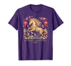 Chinese New Year 1990 Birthday Fortune Prosper Red Festive 2026 Horse Lady Crazy Wild Soul Calm Heart Lunar T-Shirt - Purple