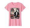 The Lovers Tarot Card Spooky Halloween Women Men The Monster Frankenstein and Bride The Lovers Tarot Card T-Shirt - Pink