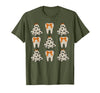 Dentist Dental Halloween Costume Tee Gifts Floral Ghost Teeth Dental Dentist Halloween Costume T-Shirt - Olive Green